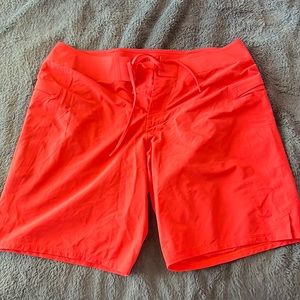 Mens Waist 32 LULU LEMON SHORTS Red/Orange
